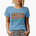thumbnail image 1 of Coffee, Read, Sleep, Book Lover Quote, Groovy Retro Wavy Text Merch Gift, Baby Blue T-Shirt, 3XL, 1 of 5