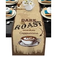 thumbnail image 1 of Coffee Retro Style Cappuccino Table Runner Home Wedding Table Flag Mat Centerpieces Decoration Party Dining Long Tablecloth, 1 of 6