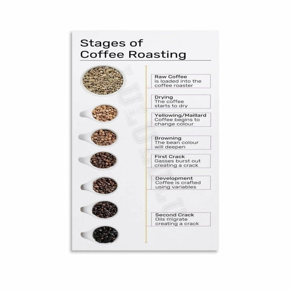 Coffee Roast Chart Knowledge Guide Poster (3) Canvas Painting Wall Art Poster for Bedroom Living Room Decor Poster.
