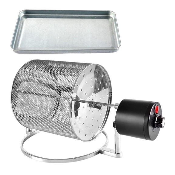 Coffee Roaster Machine Roller Baker US Adapter Dry Dryer Common Use Stainless Steel Dried Machine for Grain Chestnuts L 18x18cm