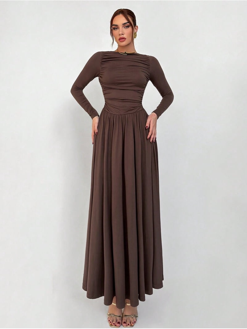 fitted ruched maxi dress Burgundy Rhinestone Fitted Ruched Maxi Dress PinkBlush