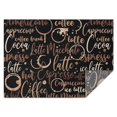 thumbnail image 1 of Coffee Rustic Tablecloth,Oil Proof Spill Proof Polyester Table Cover for Rectangle Tables,Foldable Table Cloths Cute Tablecloths for Dining Room Camping Indoor Outdoor, 1 of 5
