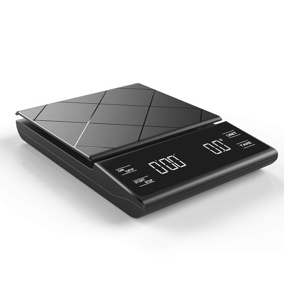 Coffee Scale with Timer 3kg/0.1g for Brew Artisanal Java - Pour Over Scale for Slow Drip and French Press Coffee - Multifunction Kitchen Food Scale with Grams and oz