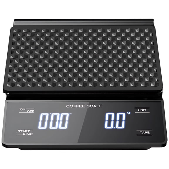 Coffee Scale With Timer, 3 Kg Digital Kitchen Scale, 0.3 G Accuracy Pour Over Espresso Baking Food Weight, Rechargeable Black 7.3 X 5.1 X 1.2 In