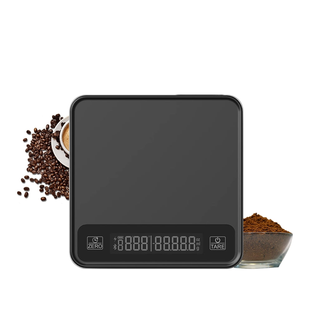 Coffee Scale with Timer, 0.1g High Precision, for Espresso and Hand Brewing, USB Rechargeable, with App Connectivity