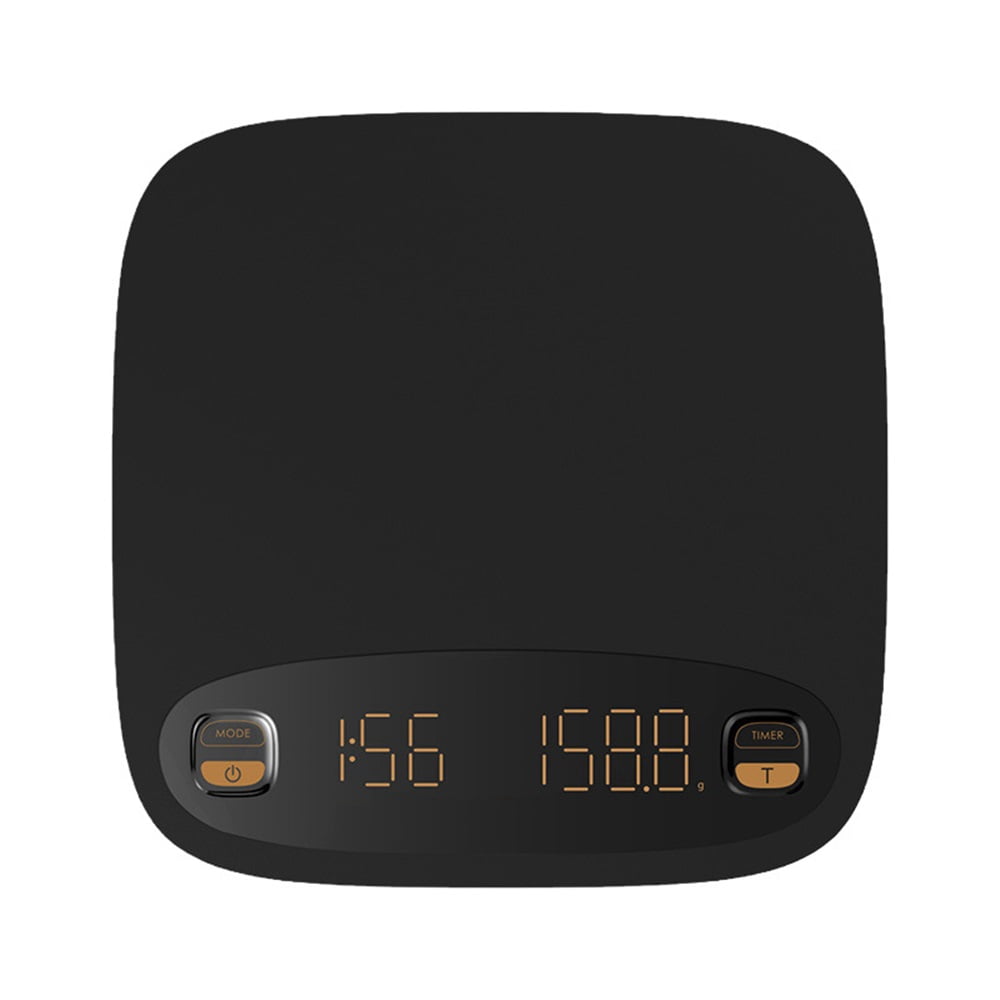 Coffee Scale with Timer, Rechargeable - Standard Rechargeable Espresso Scale for Pour Over and Drip Coffee (Black)