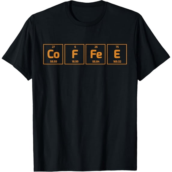 Coffee Science Element T-Shirt - Periodic Table Of Coffee T-Shirt