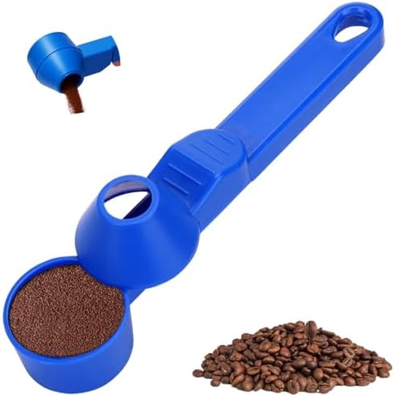 Coffee Scoop & Funnel for Reusable K Cup Refillable Coffee Pods,2 Tablespoon Coffee Measuring coffee Scooper,1PCS(Blue)