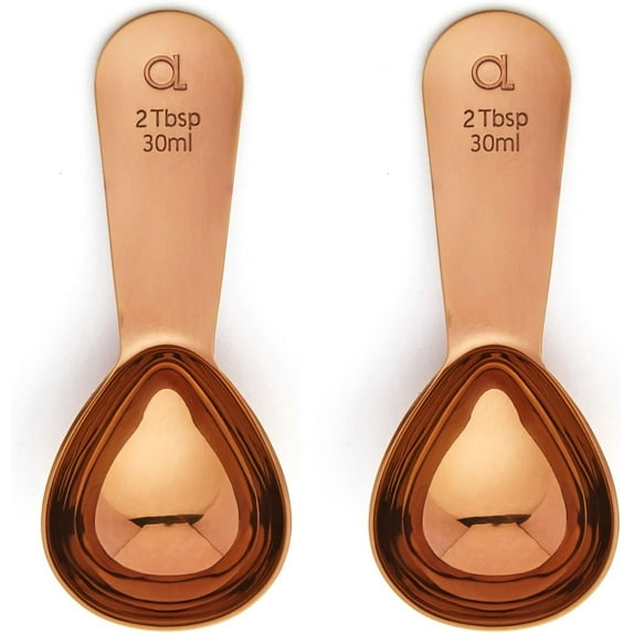 Coffee Scoop (Set of 2) - 2 Tablespoon (Tbsp) - The Best Stainless Steel Measuring Spoons for Coffee, Tea, and More