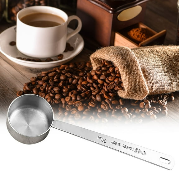 Coffee Scoop Spoon, Heavy Duty Measuring Spoon, 2 Tablespoon 15ML Stainless Steel Long Handle Measuring Spoons for Ground Coffee, Loose Tea and Powder, 4 Pcs, 5.51 Inches