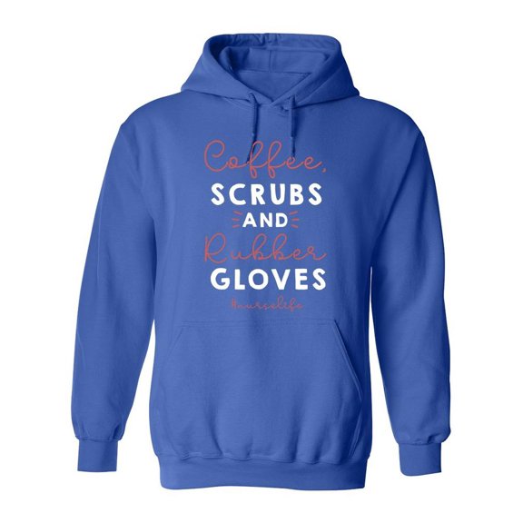 Coffee Scrubs Slogan Hoodie Men -GoatDeals Designs, Male Large