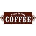 thumbnail image 1 of Coffee Served Here Sign Kitchen Office Design Removable Vinyl Wall Decal Peel & Stick Sticker Size : 12 X 36 Inches, 1 of 1