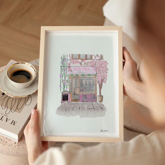 Coffee Shibuya Cafe Wall Art Print