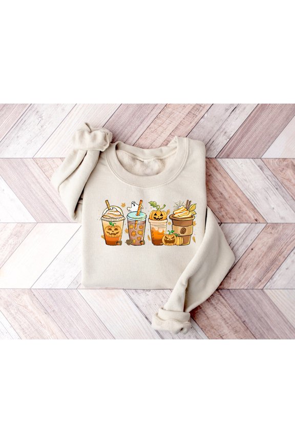Coffee Shirt, Cute Sweatshirt, Coffee Lover Shirt, Fall Themed Coffee Lover Shirt, Vintage Fall Season Sweatshirt TSHIRT All Size S-5XL