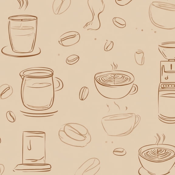Coffee Shop Peel and Stick Wallpaper Coffee Beans Cups Soft Brown Tones vintage Wall Mural 17.7in x 9.8ft Self Adhesive Removable Wall Paper Renter Friendly Wallpaper for Bakery Coffee Lover