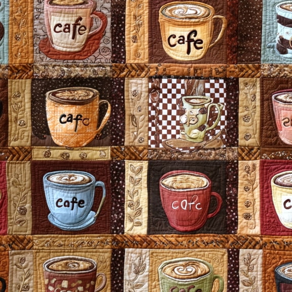 Coffee Shop Peel and Stick Wallpaper Coffee Mug Warm Earthy Tones Fun vintage Wall Mural 17.7in x 9.8ft Self Adhesive Removable Wall Paper Renter Friendly Wallpaper for Bakery Coffee Lover