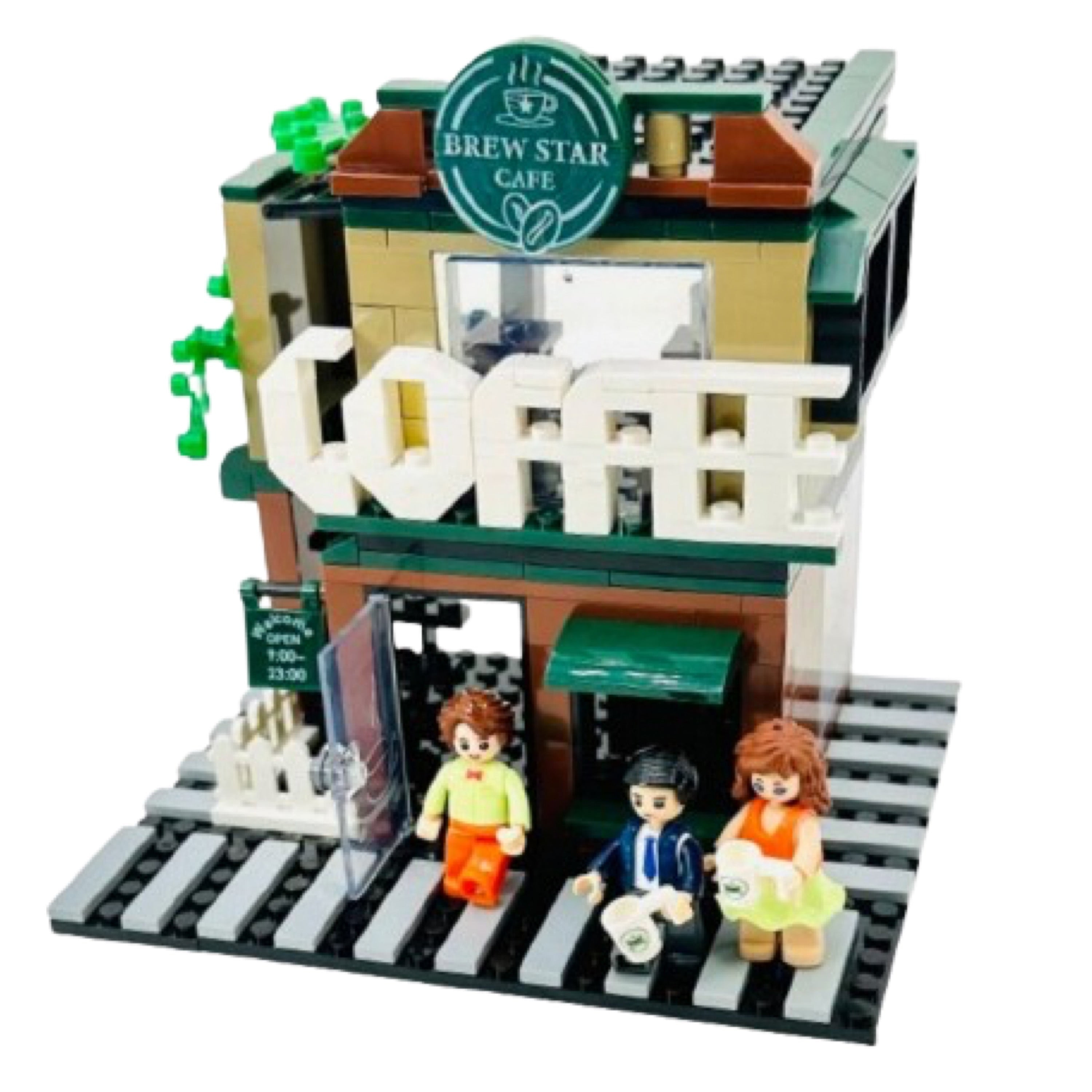 Coffee Shop Street View Creator Modular City Building Blocks House
