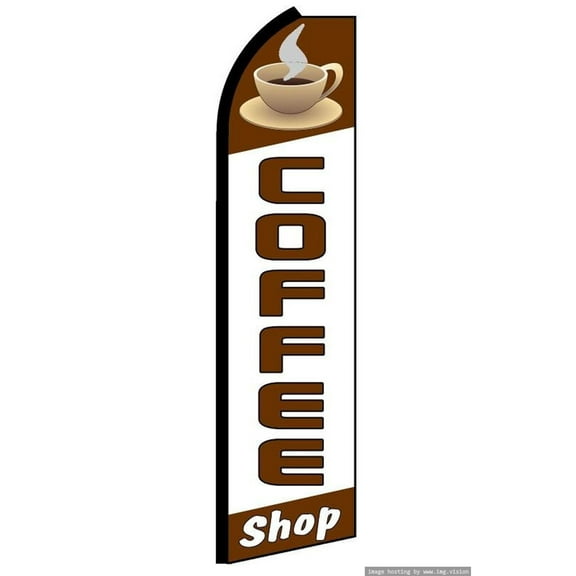 Coffee Shop Swooper Flag (Hardware Not Included) |Advertisement /Business Flags | Feather Flag |