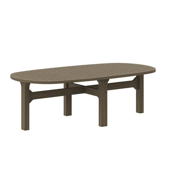 Coffee Side Table, Gray, Teak Wood, Outdoor Patio Balcony Cafe Bistro Garden Hospitality Restaurant, Modern Contemporary, HB37886