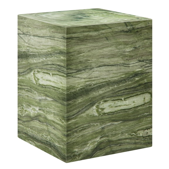 Coffee Side Table, Green, Faux Stone Concrete, Outdoor Patio Balcony Cafe Bistro Garden Hospitality Restaurant, Modern Contemporary, HB37589