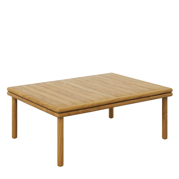 Coffee Side Table, Natural Brown, Teak Wood, Outdoor Patio Balcony Cafe Bistro Garden Hospitality Restaurant, Modern Contemporary, HB37404