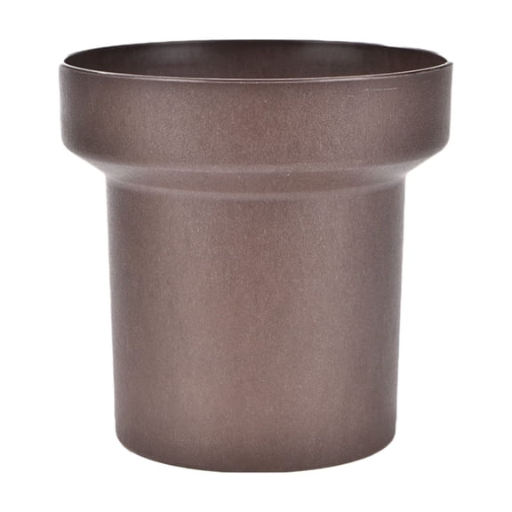 Coffee Simple Round Indoor Mini Plastic Flower Pot For Succulents Cacti Herbs Desktop Planter Coffee 4.7Inch