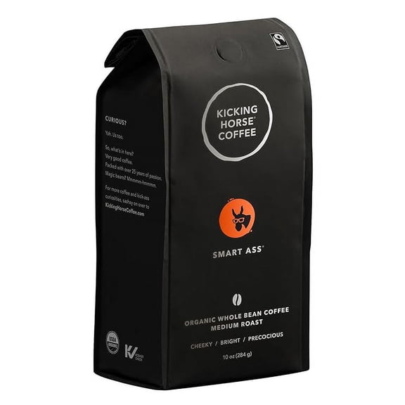 Coffee, Smart Ass, Medium Roast, Whole Bean, 10 oz Pack of 1
