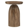 thumbnail image 1 of Coffee Sofa Side End Table, round, Walnut Brown, Wood, Living Room Lounge Cafe Lobby Hospitality Restaurant, Modern Contemporary, HB37695, 1 of 7