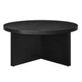 thumbnail image 1 of Coffee Sofa Side Table, Black, Wood, Round, Living Kitchen Cafe Bistro Hospitality Restaurant, Modern Contemporary HB36262, 1 of 8