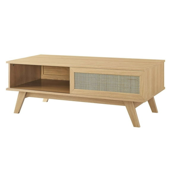 Coffee Sofa Side Table, Brown Oak, Wood, Living Kitchen Cafe Bistro Hospitality Restaurant, Modern Contemporary HB34349