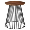 thumbnail image 1 of Coffee Sofa Side Table, Walnut, Wood, Metal, Round, Living Kitchen Cafe Bistro Hospitality Restaurant, Modern Contemporary HB36828, 1 of 8