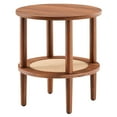 thumbnail image 1 of Coffee Sofa Side Table, Walnut, Wood, Round, Living Kitchen Cafe Bistro Hospitality Restaurant, Modern Contemporary HB34895, 1 of 7