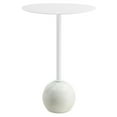 thumbnail image 1 of Coffee Sofa Side Table, White, Wood, Round, Living Kitchen Cafe Bistro Hospitality Restaurant, Modern Contemporary HB36385, 1 of 10