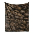 thumbnail image 1 of Coffee Soft Flannel Fleece Throw Blanket, Flavored Roasted Beans Ready for Brew Fresh Drink of Mocha for Robust Breakfast Print, Cozy Plush for Indoor and Outdoor Use, 60" x 80", Brown, by Ambesonne, 1 of 5