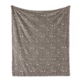 thumbnail image 1 of Coffee Soft Flannel Fleece Throw Blanket, Warm Caffeine Drink Cup Pitcher Jug Mug Toast Bread Croissant Cupcake Beans, Cozy Plush for Indoor and Outdoor Use, 50" x 70", Pale Taupe White, by Ambesonne, 1 of 5