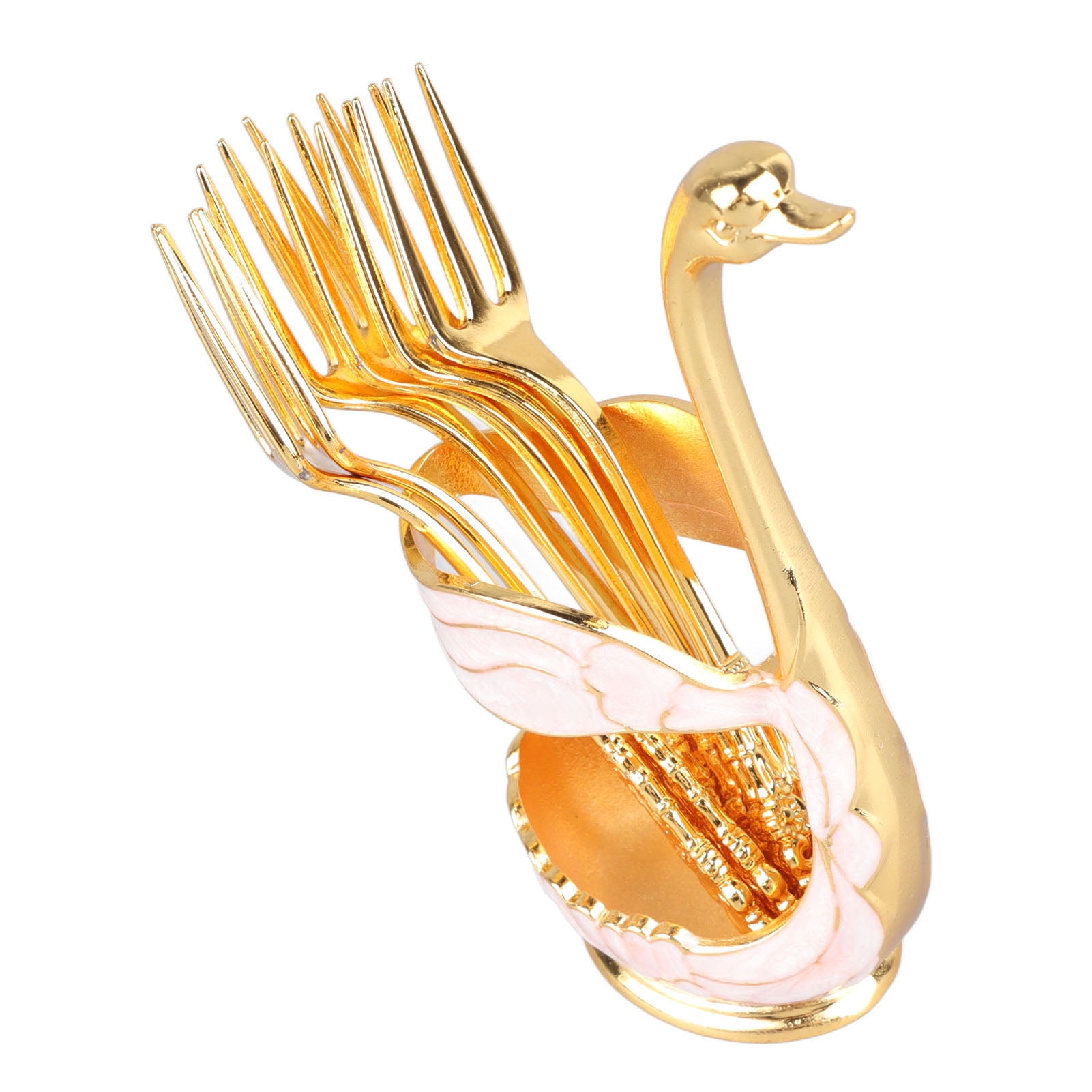Coffee Spoon Holder, Elegant Swan Shaped Alloy Mirror Polish Coffee