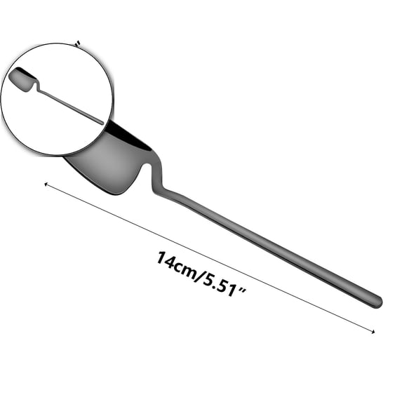 Coffee Spoon, Mini Spoon, 304 Stainless Steel Stirring Spoon, Teaspoon, Matte Finish(Black)