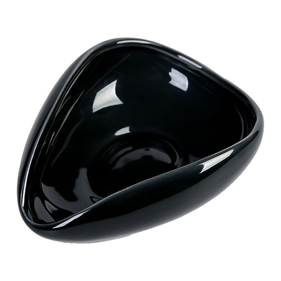 Coffee Spoon Rest Ceramic - Small Coffee Stirrer Holder for Coffee Bar Station, Mini Teaspoon Rest for Espresso and Tea, Cute Coffee Bean Shaped Design in Black, Coffee Accessories