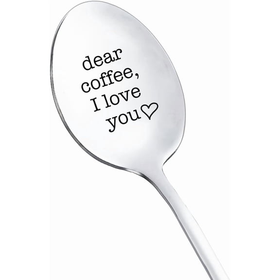 Coffee Spoons Gift for Women Men Dear Coffee I Love You Spoon gifts for Him Her Coffee Lover Gift for Dad Wife Christmas Birthday Gifts for Coffee Lovers Drinkers Friends