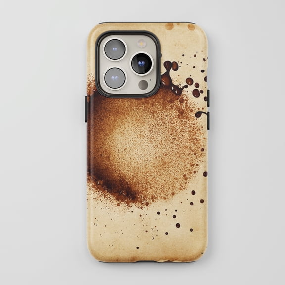 Coffee Stain For All iPhone Series Protective Phone Case Abstract Coffee Brown