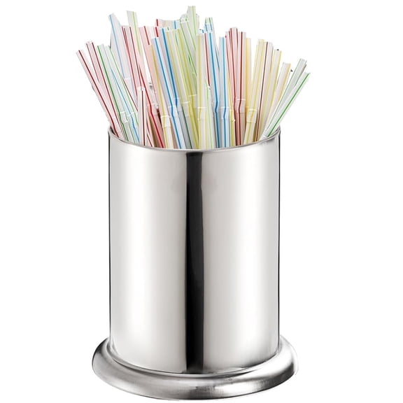 Coffee Stirrer Holder,Bexikou 1 Pcs Straw Dispenser,Stainless Steel Straw Holder,Drinking Straw Organizer Container for Home Kitchen Party Supplies