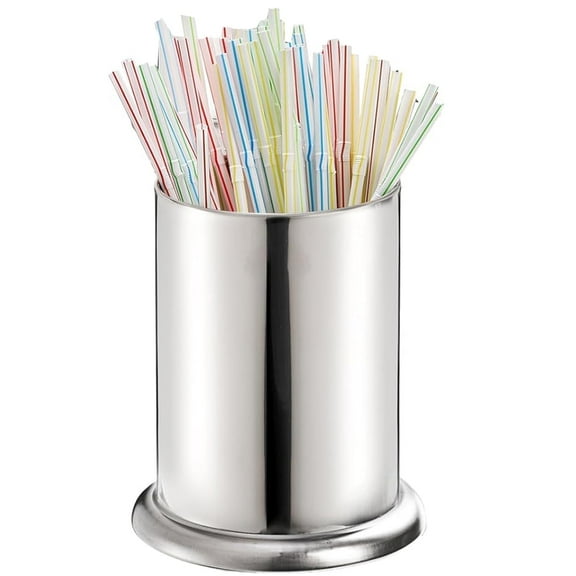 Coffee Stirrer Holder,Bexikou 1 Pcs Straw Dispenser,Stainless Steel Straw Holder,Drinking Straw Organizer Container for Home Kitchen Party Supplies