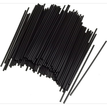 5 Inch Coffee Stirrer Straws-Set of 150, Pack of 1, black
