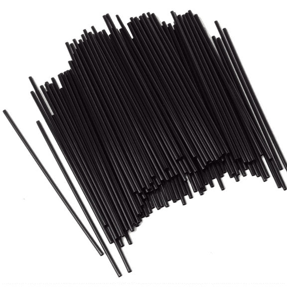 RFGUB5 Inch Coffee Stirrer Straws-Set of 150, Pack of 1, black