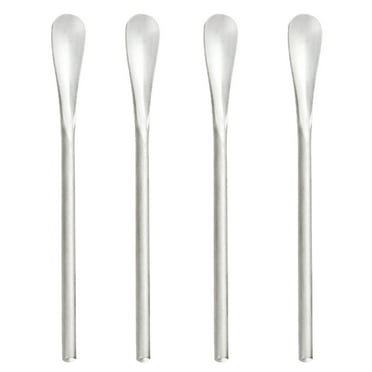 Coffee Stirrers,Demitasse Espresso Spoons Stainless Steel Coffee Stir Sticks 13cm Tea Spoon, Set of 4silvery13*1.2cm
