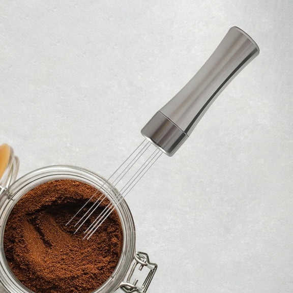 Coffee Stirring Aluminum Alloy Sturdy Professional Multipurpose Gadget Espresso Distribution Tool For Home Home Use Restaurants Cafe Bars Argent