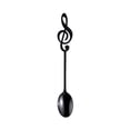 thumbnail image 1 of Coffee Stirring Spoon, Musical Note Shape Metal Dessert Scoop Ice Cream Bar Mixing Utensil Unique Creative Design Aesthetic Tableware Party Beverage Drinkware Black, 1 of 7