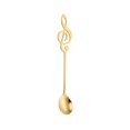 thumbnail image 1 of Coffee Stirring Spoon, Musical Note Shape Metal Dessert Scoop Ice Cream Bar Mixing Utensil Unique Creative Design Aesthetic Tableware Party Beverage Drinkware Gold, 1 of 7