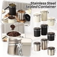thumbnail image 1 of Coffee Storage, Jars & Canisters for Kitchen Pantry Organization, Stainless Steel Spoons for Ground Coffee Measuring, Black 3-Piece Coffee Canister Set with Lids, Crafted from, 1 of 7