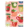 thumbnail image 1 of Coffee Strawberries Daisies Ring Binder Notebook Journey Note Diary College Ruled Spiral Notebook Study Loose Leaf Paper A5 60 Pages, 1 of 8